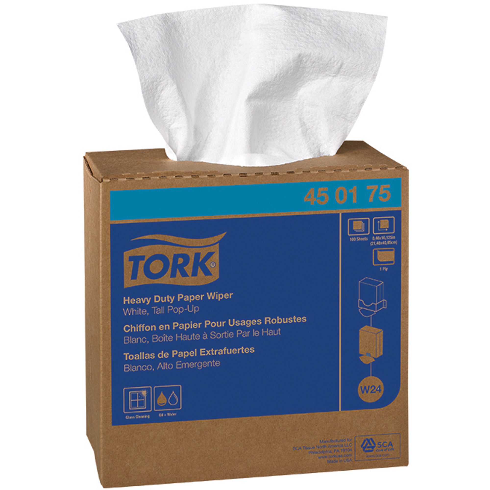 Tork - All-Purpose 16.25" x 9.25" White Advanced 450 Wipers - 14101336
