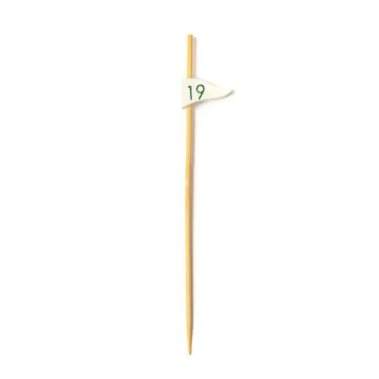 RiteEarth - 4.75" Bamboo Pick - 19th Flag, 100/Bag, 10 Bag/Box - PB470