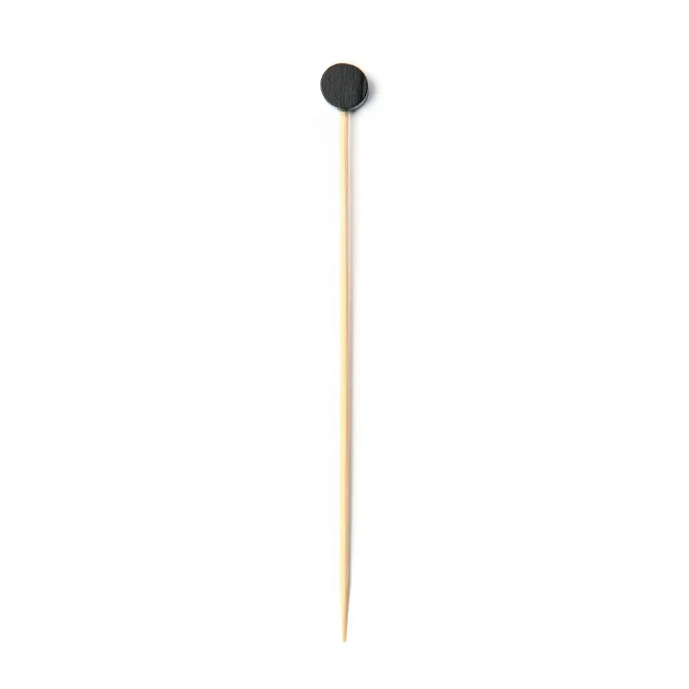 RiteEarth - 4.75" Bamboo Pick - Hocky Puck, 100Pcs/Bg, 10 Bgs/Bx - PB473