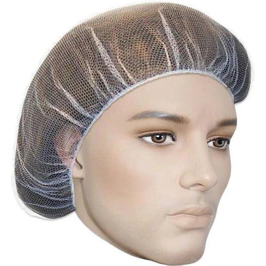 Ronco - 24" White Nylon Mesh Hairnets, 100/bg, 10bg/Case - 1819