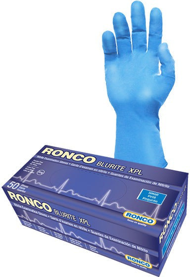 RONCO - Blue Nitrile Gloves, 100/Box - 949