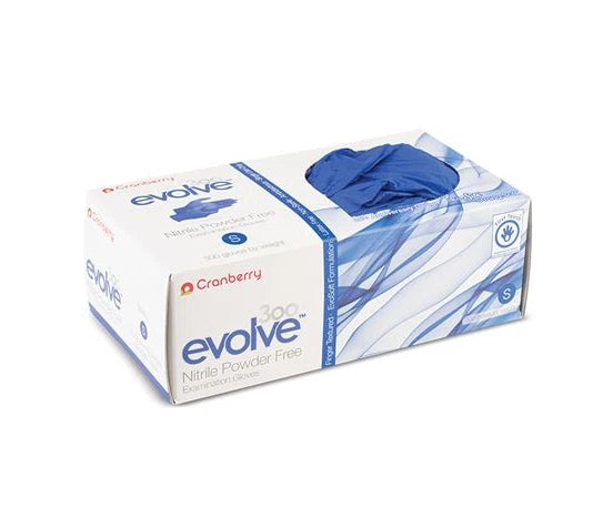 Cranberry Global - Evolve 300 Nitrile Powder Free Cobalt Blue Small Examination Gloves - 3306