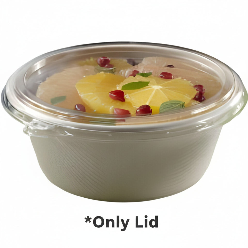 Sabert - 16 Oz Clear Lid for Wide Round Pulp Bowl, 500/Cs - 51616D500