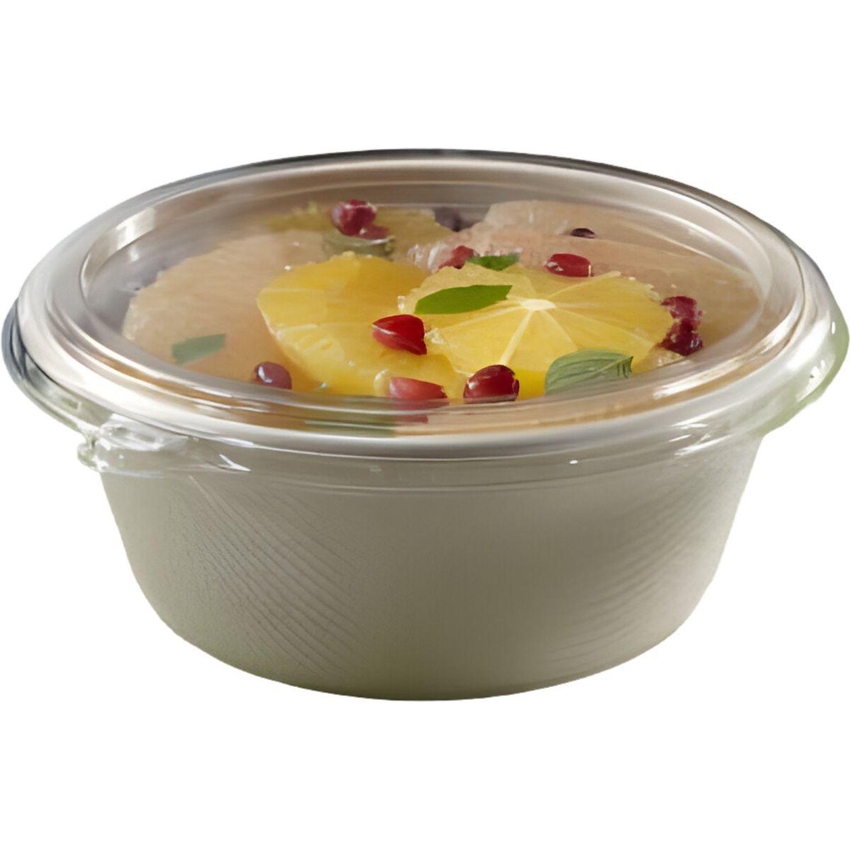 Sabert - 16 Oz Clear Lid for Wide Round Pulp Bowl, 500/Cs - 51616D500