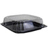 Sabert - Mozaïk 12" Black Square Platter with Clear Dome Lid, 25/Cs - C9312