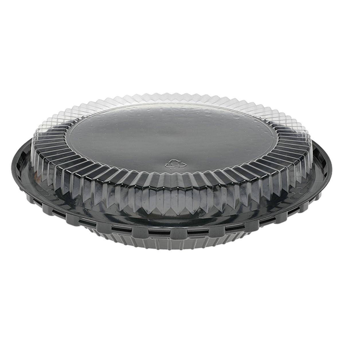 Sabert - 8" Clear Hinged Shallow Pie Container, 120/Cs - KP808N