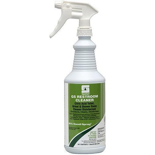 Spartan - Green Solution 1 Quartz Restroom Toilet/Urinal Cleaner, 12 Bt/Cs - 340303C
