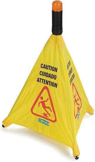 TiSA - Yellow Cleaning Sign Pop Up Cone - TS0070