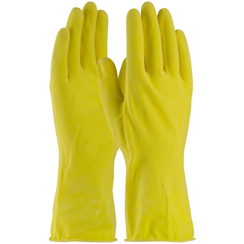 Ralston CanSafe - 16 mil Small Yellow Rubber Latex Gloves, 12pr/pk - 5500SZGRFY-SM-1C