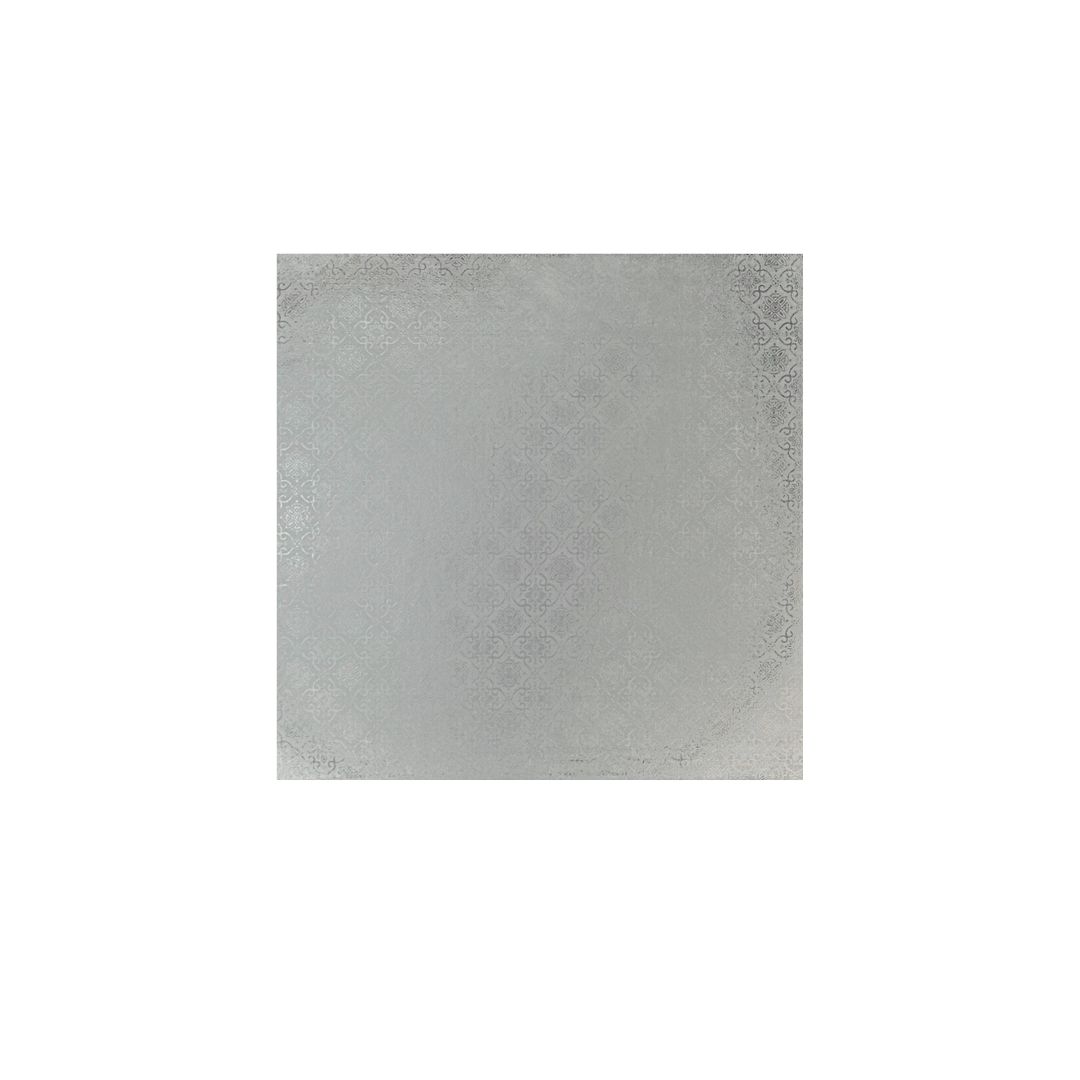 20" x 20" Square Cake Board x 1/2" Thick, Silver, 12/Cs - ROY1/2-20SS